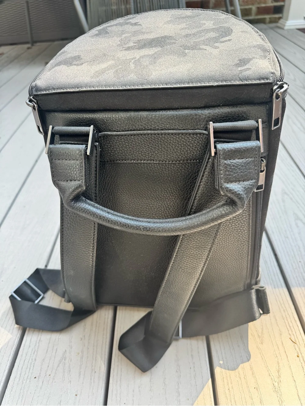 Corkcicle Black Camo Insulated Backpack Cooler with Teal Interior - like new
